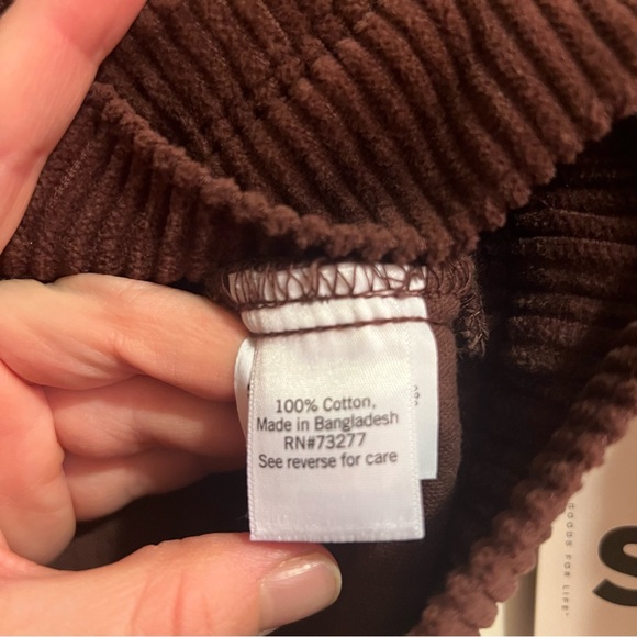 NWT Juniors’ SO Cozy Brown Corduroy Jacket Size Small - Picture 5 of 5
